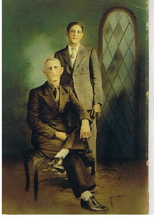 Charles G. Bond with son Ernest Victor Bond Sr.